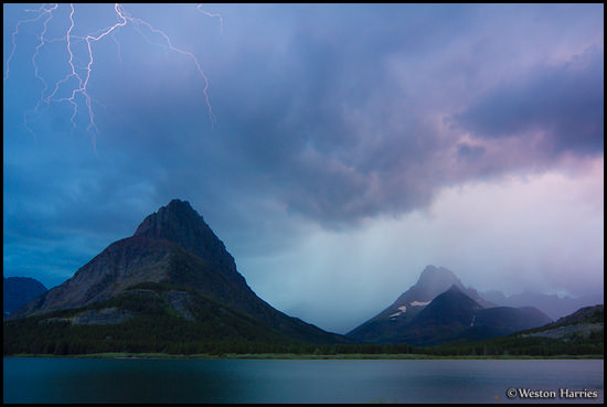 - Lightning Over Grinnell Point and Swiftcurrent Lake, Glacier NP -