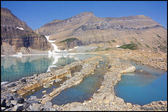 - Cascading Pools at Upper Grinnell Lake, Glacier NP -