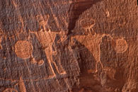 - Petroglyph of Formative Period Warriors, Near Moab, Utah -