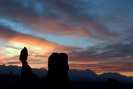 - Balanced Rock at Sunset, Arches NP -