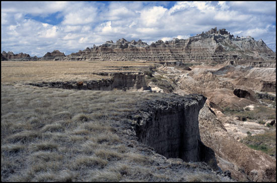 - Grassy Table Leading to Erosion Formations, Badlands NP -