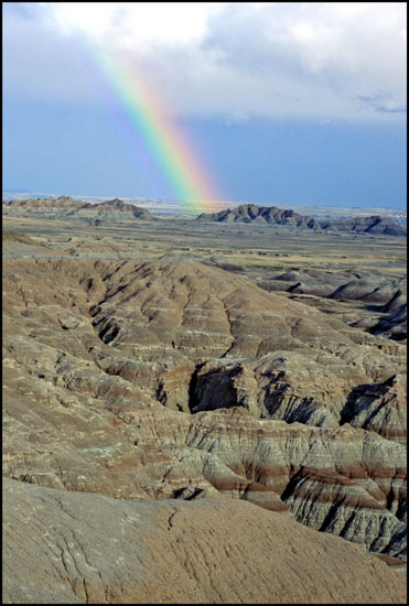 - Rainbow Over the Badlands, Near the Pinnacles Entrance, Badlands NP -