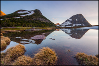 - Bearhat Mountain Reflected
in a Seasonal Pond, Glacier NP -