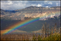 - Rainbow Below Slingshot Mtn, Glacier NP -