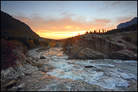 - Sunrise Over Swiftcurrent Falls, Glacier NP -