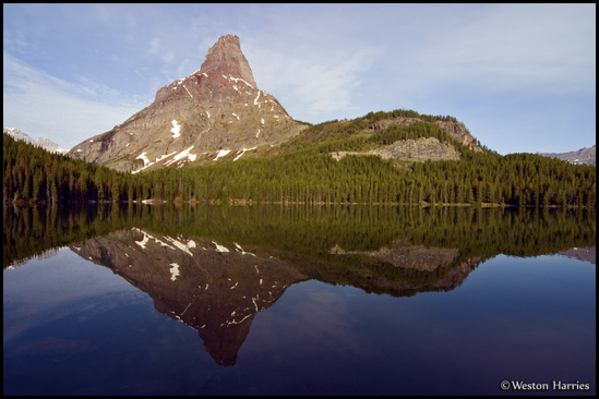 - Grinnell Point Reflected in Lake Josephine, Glacier NP -