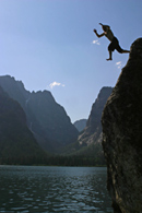 - Eric Yoder Cliff Jumping at Phelps Lake, Grand Teton NP -