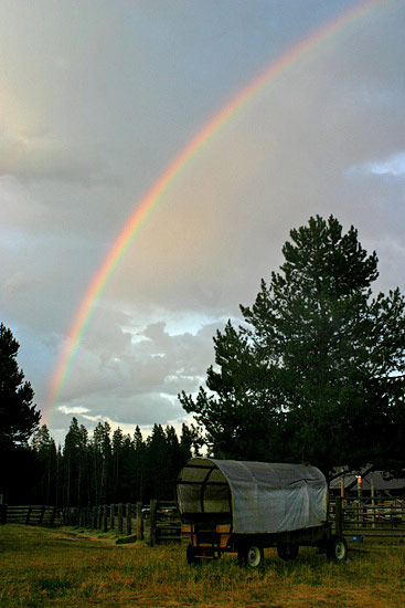 - Rainbow Over a Covered Wagon, Grand Teton NP -