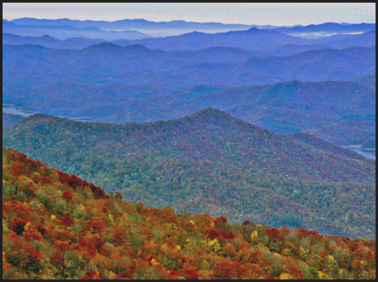 - Fall Colors Seen From the Shuckstack Lookout Tower, GSMNP -