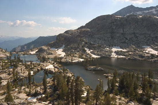 - Overlooking a String of Lakes in Granite Basin, Kings Canyon NP -