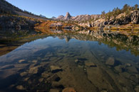 - Fin Dome Reflected in Dollar Lake, Autumn, Kings Canyon NP -
