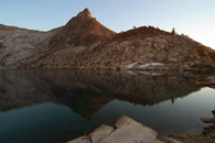 - Mineral Peak Reflected in Upper Monarch Lake at Sunset, Mineral King Area, Sequoia NP -