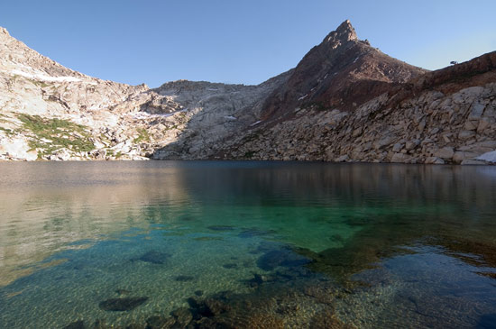 - Turquoise Water and Mineral Peak at Upper Monarch Lake, Mineral King Area, Sequoia NP -
