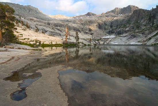 - Granite Shoreline Leading Into Pear Lake, with Reflection, Sequoia NP -