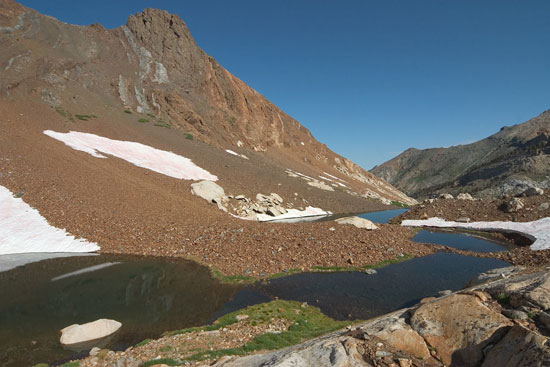 - String of Ponds Below Tulare Peak, Mineral King Area, Sequoia NP -