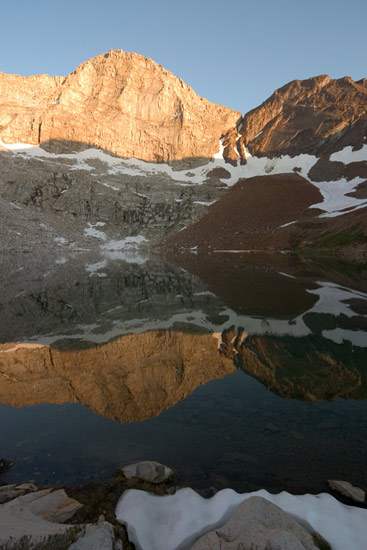 - Florence Pk. Reflected in Upper Franklin Lake, Mineral King Area, Sequoia NP -