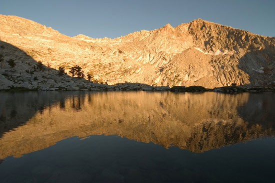 - Late Afternoon Light Reflected in Upper Crystal Lake, Mineral King Area, Sequoia NP -