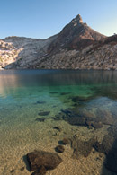 - Turquoise Water and Mineral Peak at Upper Monarch Lake, Mineral King Area, Sequoia NP -