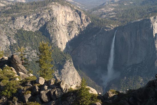 - Distant Yosemite Falls Seen From the Pohono Trail, Yosemite NP -
