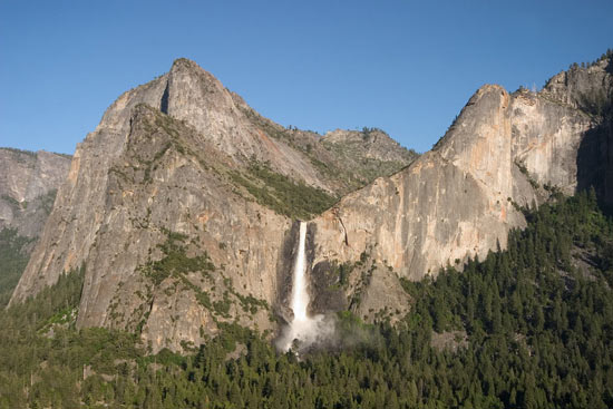 - Cathedral Rocks, Bridal Veil Falls and the Leaning Tower, Yosemite NP -