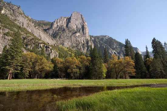 - Sentinel Rock Above a Flooded Leidig Meadow, Yosemite NP -