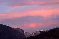 - Pink Sunset Clouds Over El Capitan and Half Dome, Yosemite NP -
