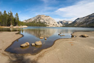 - Curvy Granite Shoreline of Tenaya Lake and Polly Dome, Yosemite NP -
