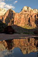- Red Arch Mtn and Deertrap Mtn Reflected in the Lower Emerald Pool, Zion NP -