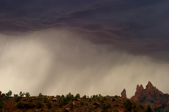 - Storm Clouds Over Crags, Near Zion NP -