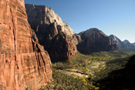- The Western Wall of Angels Landing and Zion Canyon, Zion NP -