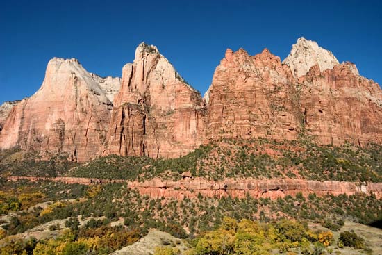 - Abraham, Isaac, Mt Moroni and Jacob, Court of the Patriarchs, Zion NP -