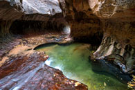 - Turquoise Pool in the Subway, Left Fork of the North Creek, Zion NP -